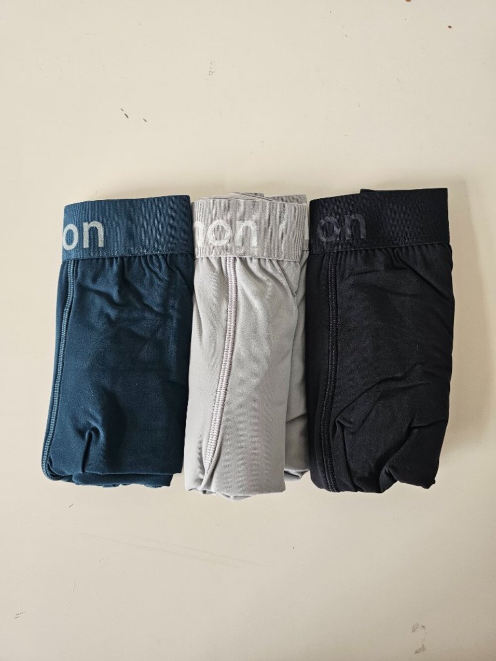 NIB LULULEMON Blue Silver Black Soft Stretch Active Boxer Brief 3" 3-Pack XL